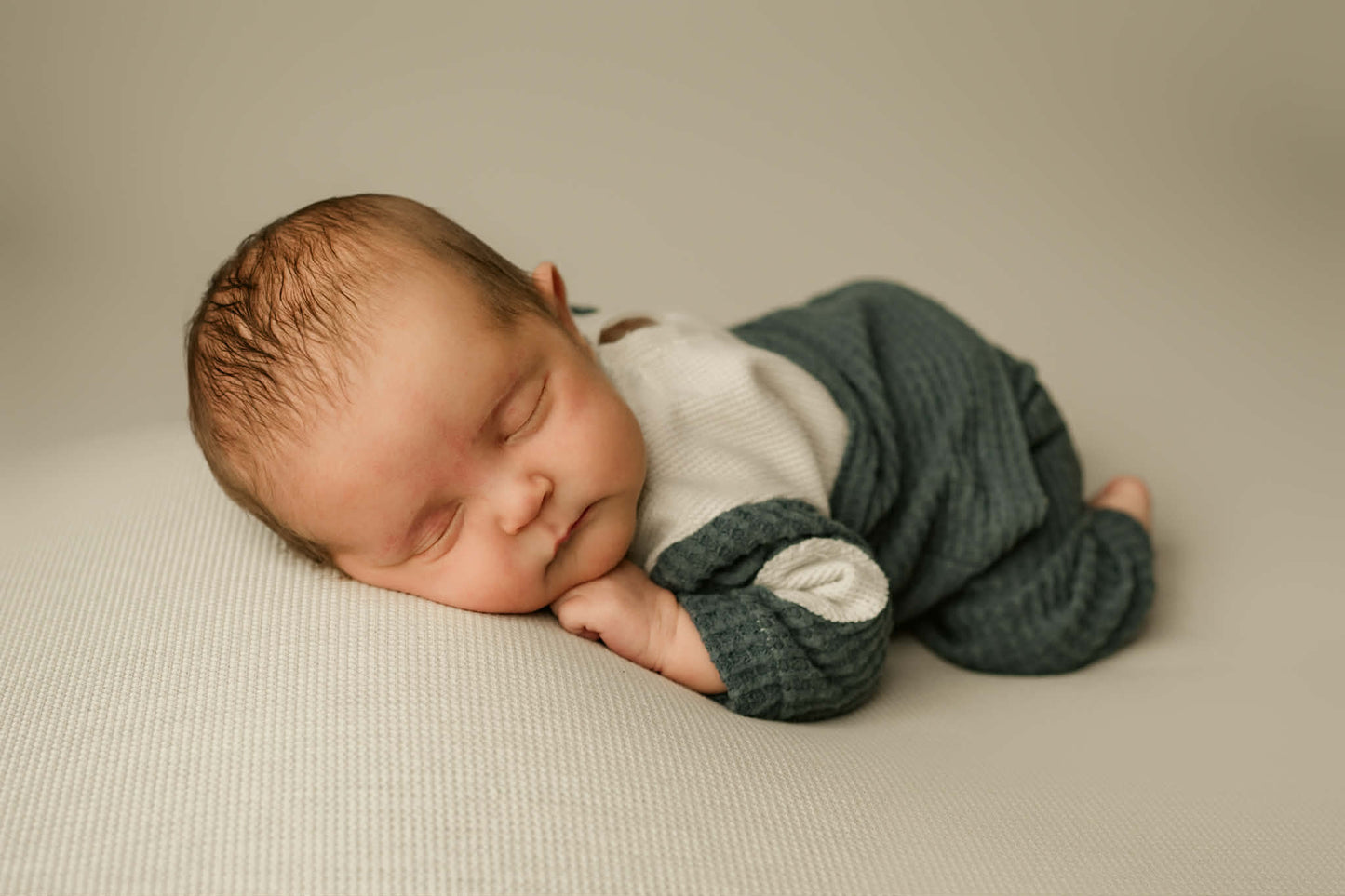 Newborn Boy | Waffle sweater knit