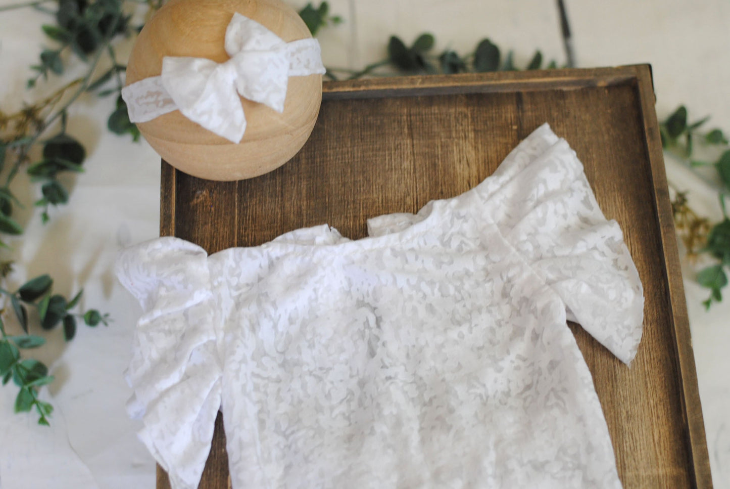 Newborn white  Romper