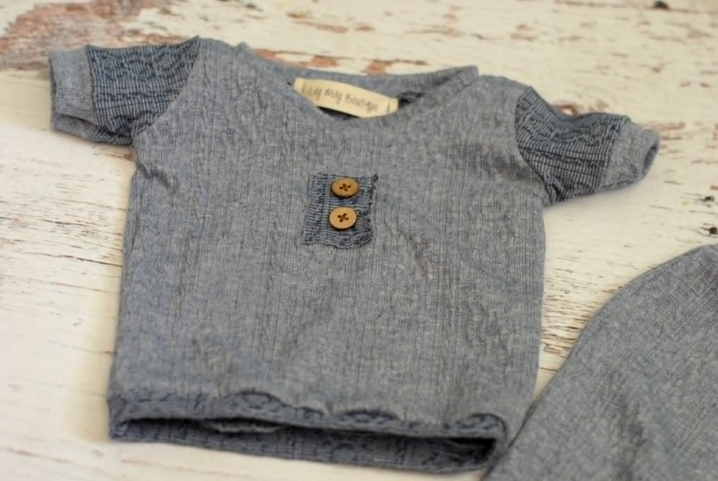 Newborn Textured Footed 2 Pc set