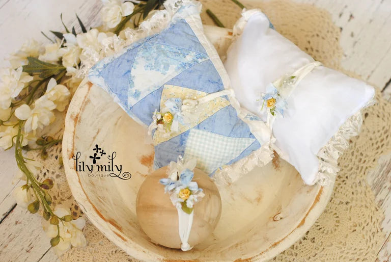 posing pillow, newborn tie-back