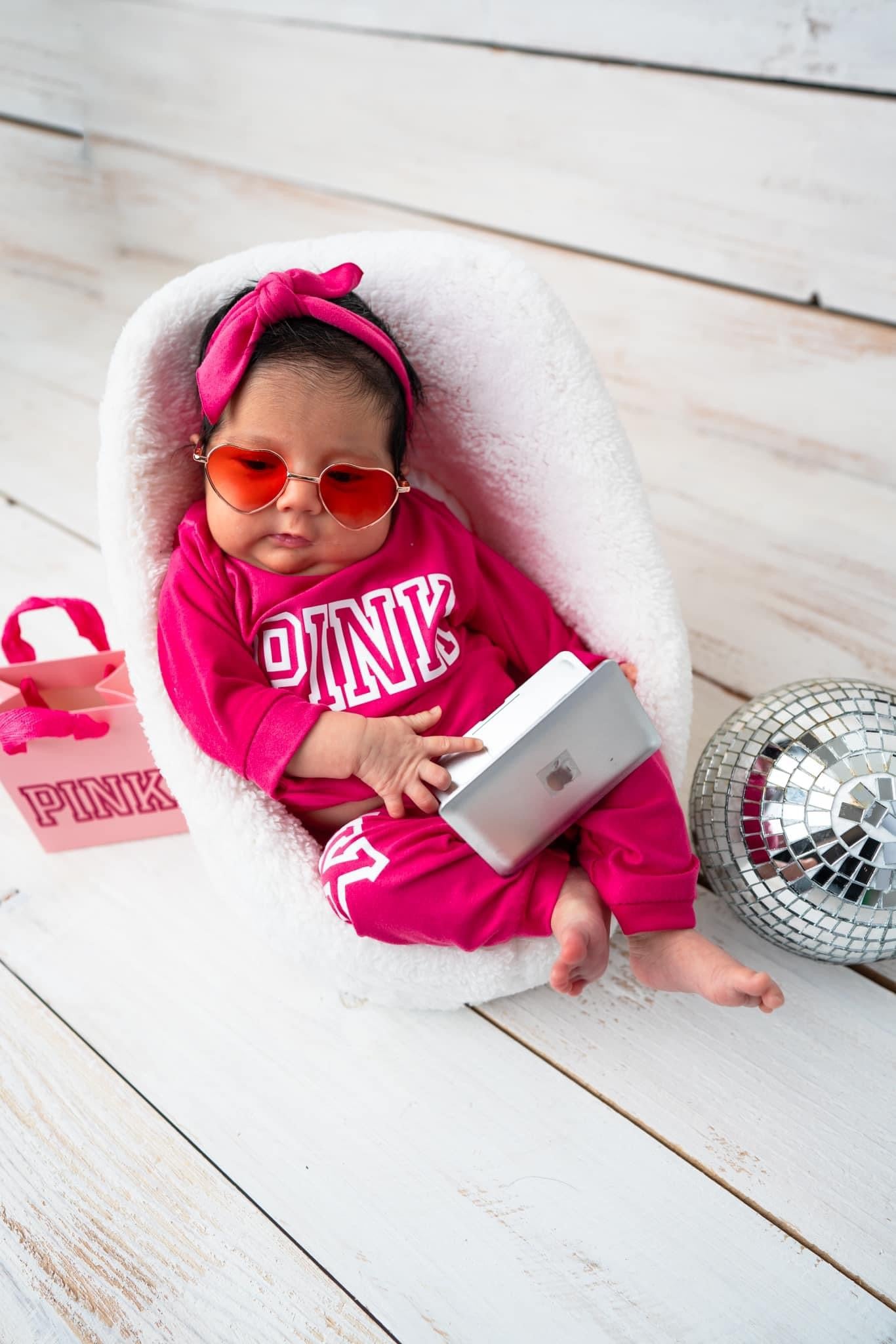PINK newborn jogger + bags