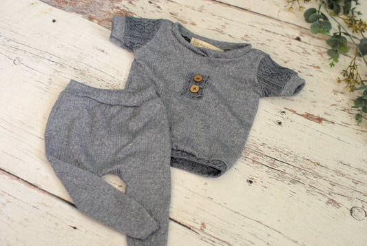 Newborn Textured Footed 2 Pc set