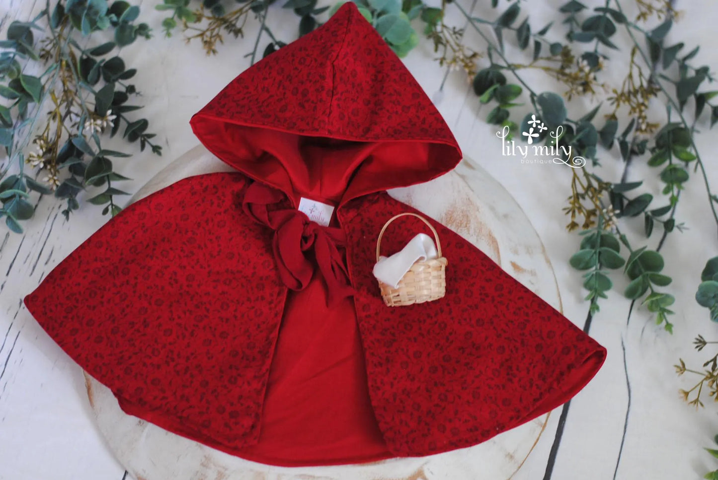 Red riding hood, newborn red dress