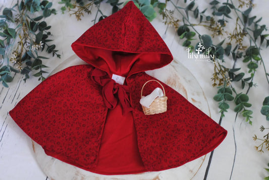 Red riding hood, newborn red dress