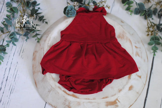 Red riding hood, newborn red dress