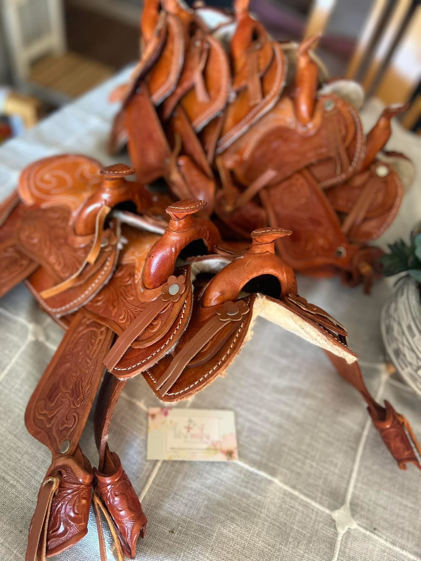 Saddles handmade, genuine, leather newborn size