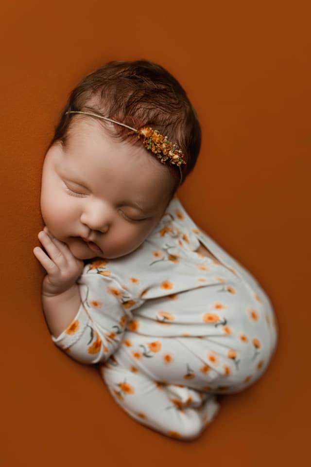 Tossed Daiseys Footed Romper