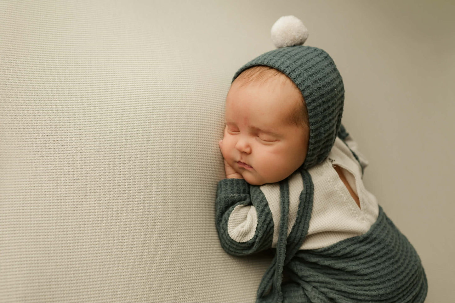 Newborn Boy | Waffle sweater knit