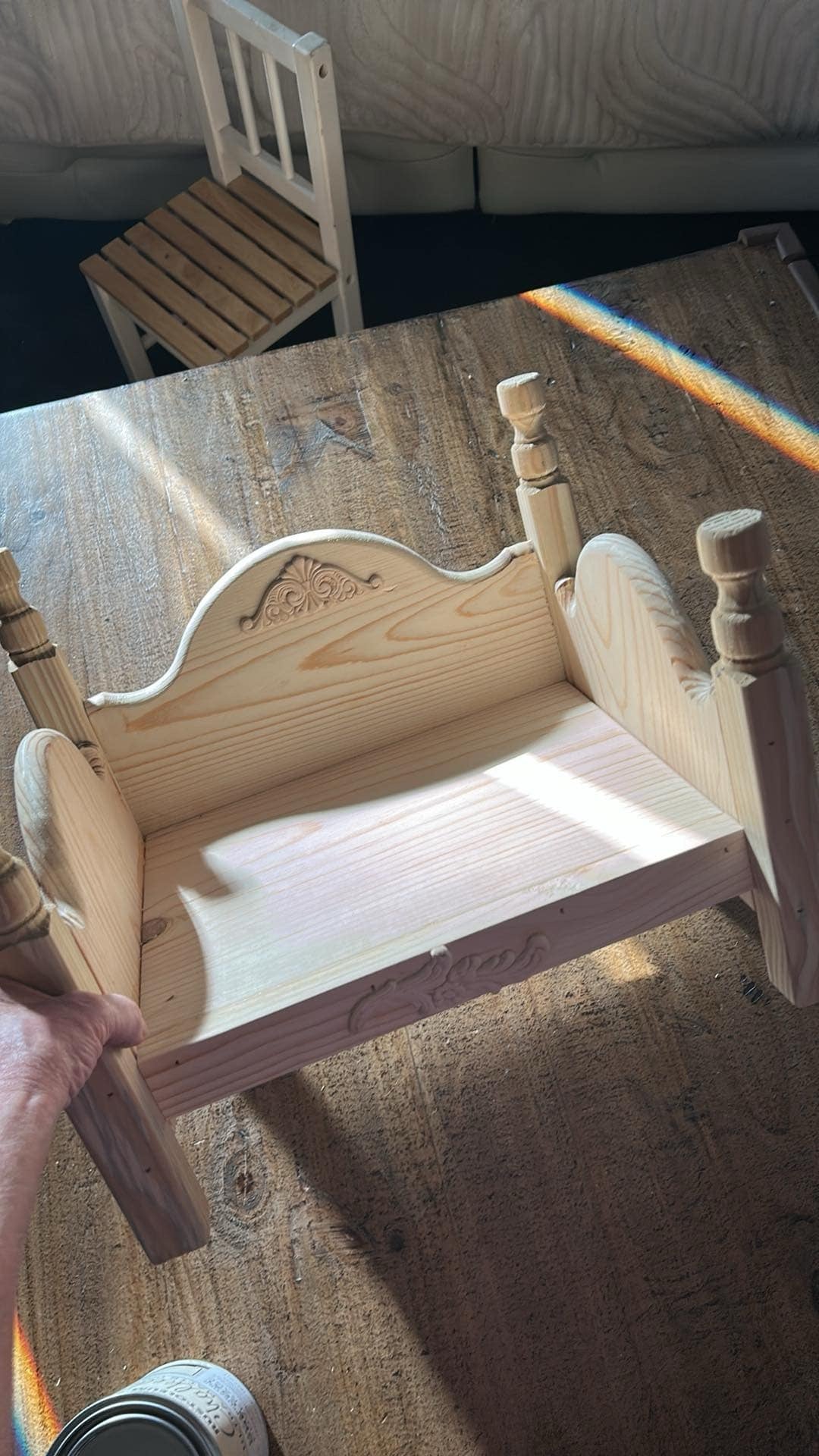Daybed, Handmade, Solid Wood, White wash finish