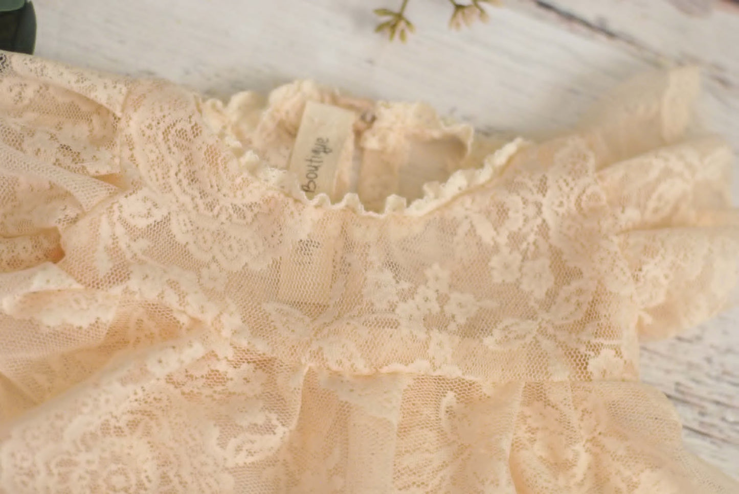 Newborn Lace dress boho lace print, soft and stretchy