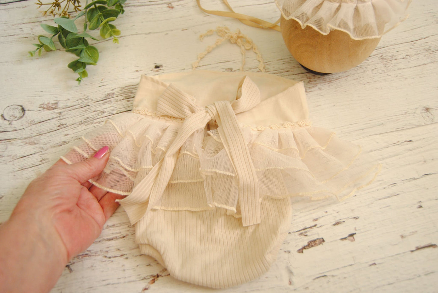 Silly Goose on the loose, newborn embroidery dress set with party hat to match