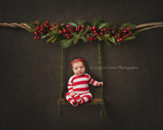 Newborn candy cane romper