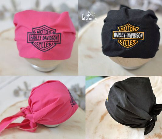 Biker Newborn, photo prop, Harley doo rag.