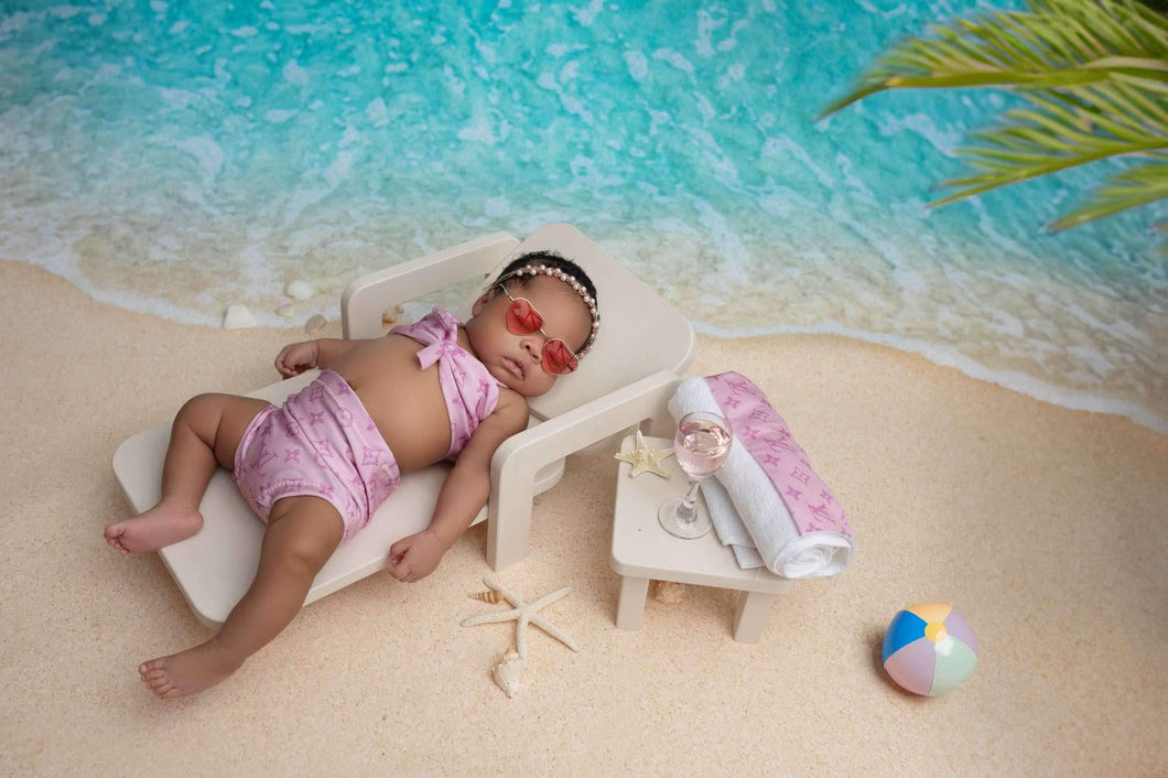 Pink LV newborn bikini