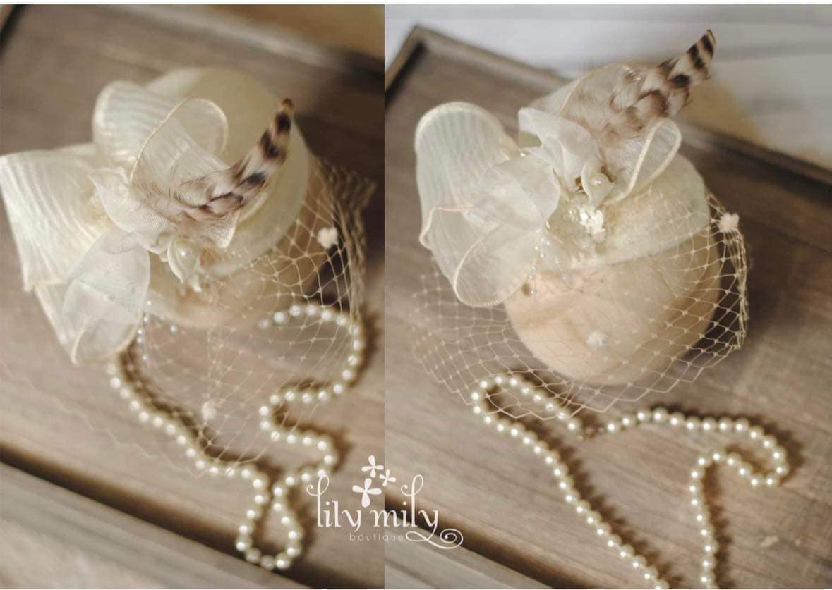 Fancy Newborn Hats / Pill Hats, Photo Prop