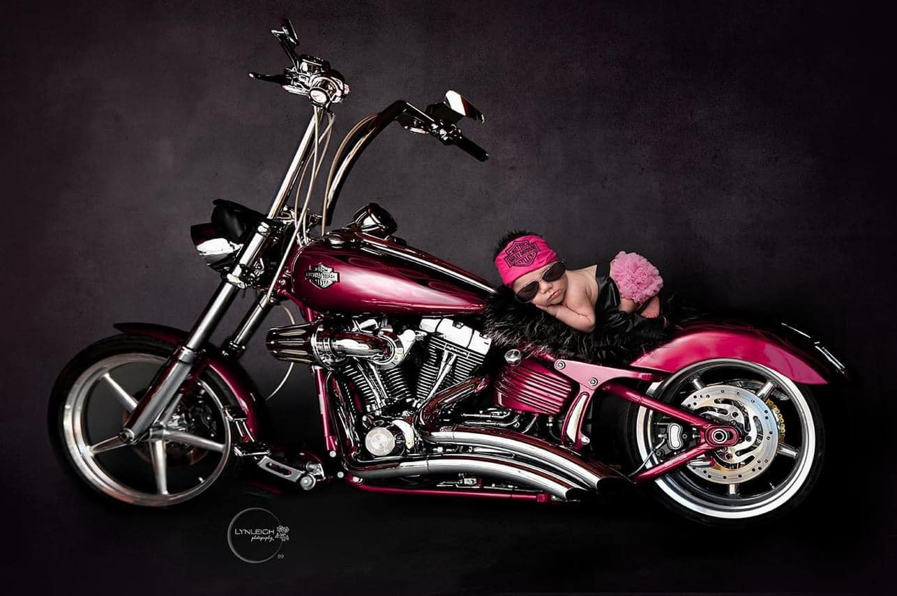 Biker Newborn, photo prop, Harley doo rag.