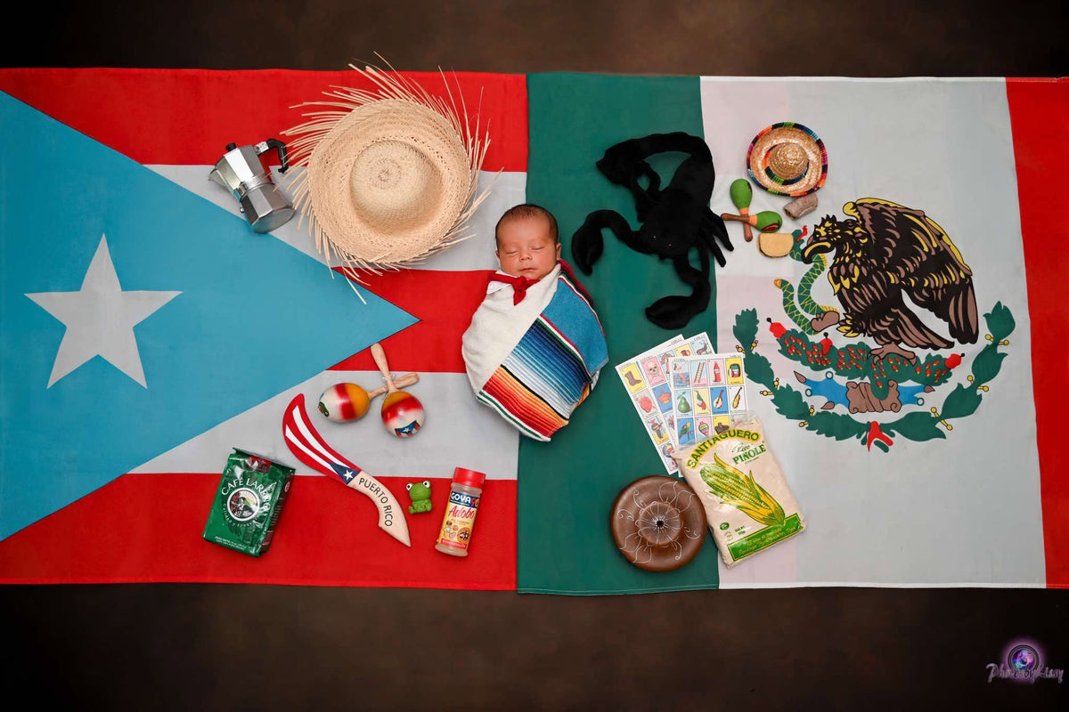 Newborn Puerto Rican Boy Outfit, Sugar Cane Machete, Photo Prop, Scarf and Belt, White Collar Shirt With Pants, Jibaro, Puerto Rico