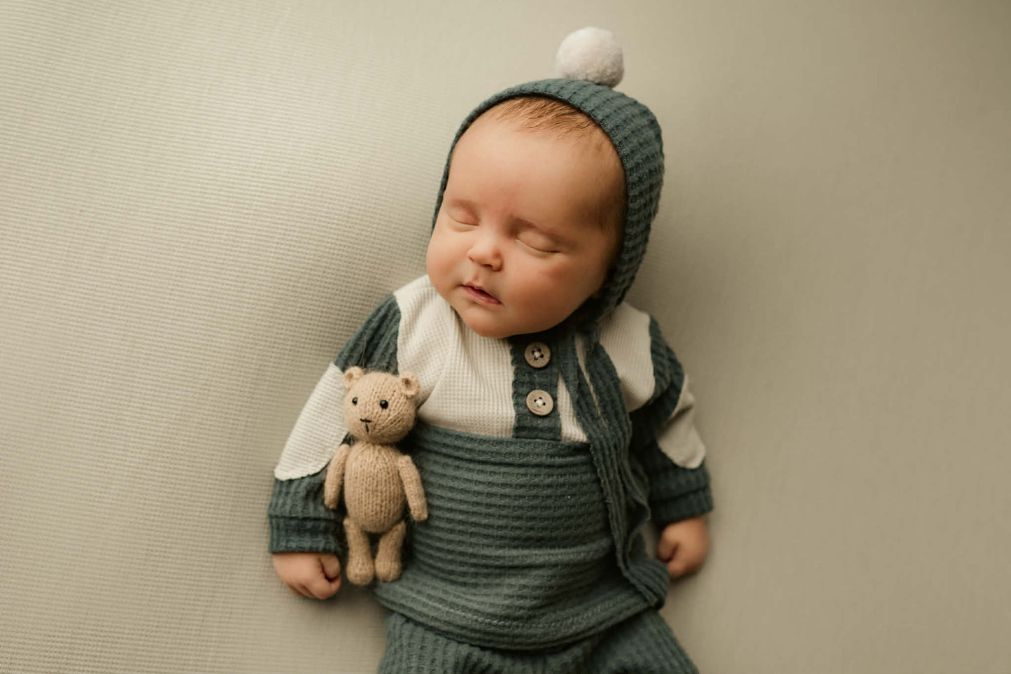 Newborn Boy | Waffle sweater knit