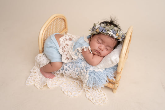 Newborn Baby Blue Set, Top and bottoms