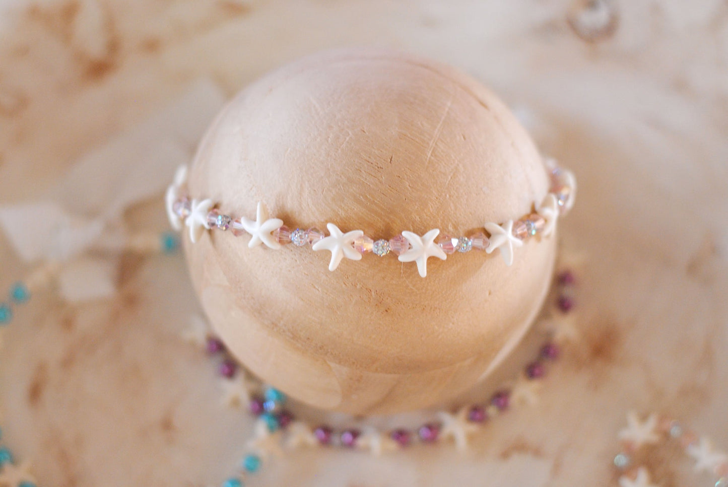 Starfish Beaded Headband | Handmade Photo Prop