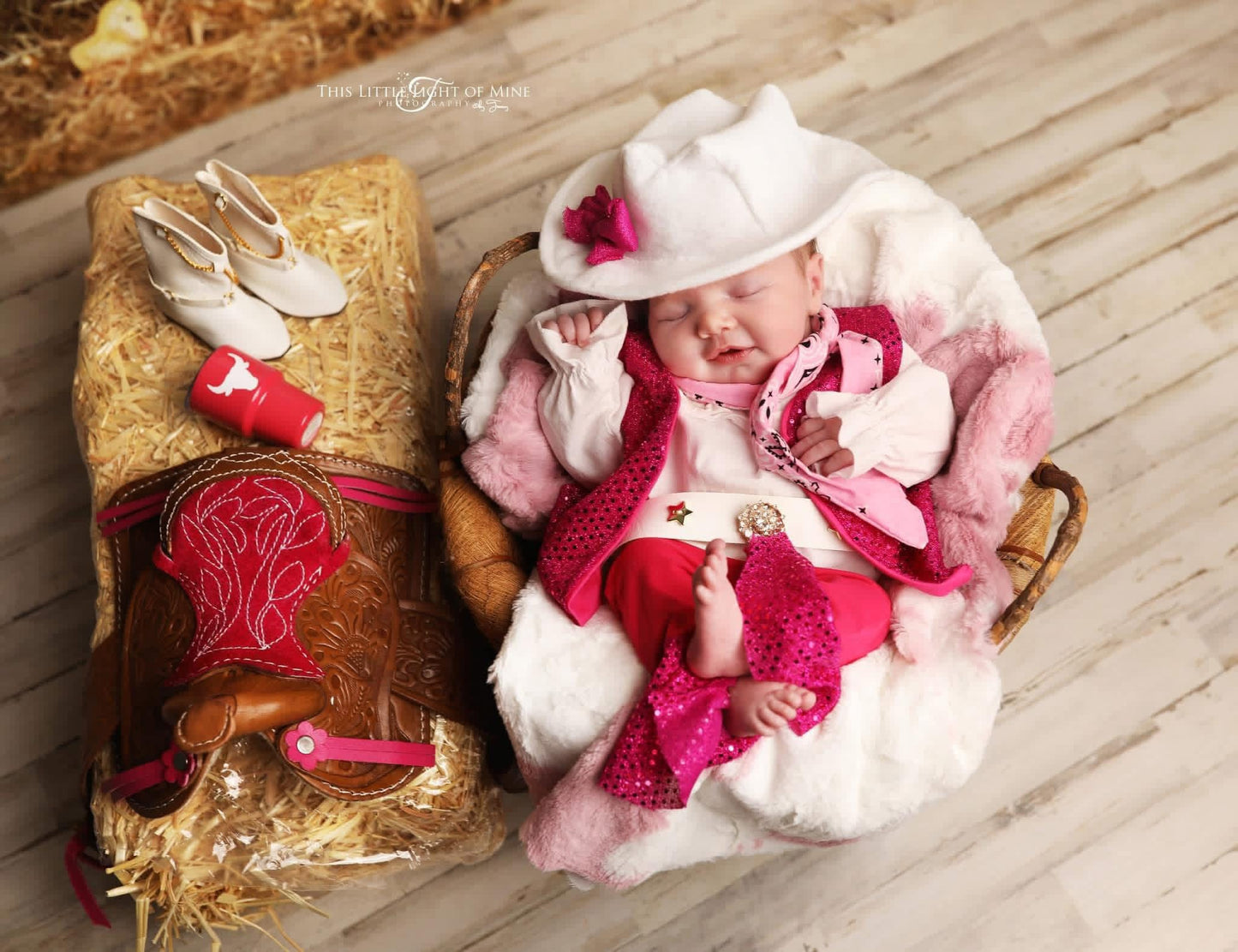 Newborn Cowgirl, Rodeo Outfit and Hats