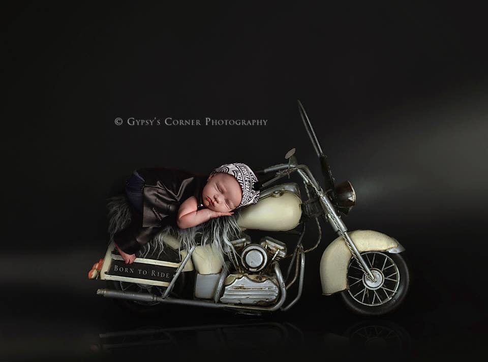 Newborn Biker Chaps, Vest, Doo rags, Boy, Girl Photo Prop.