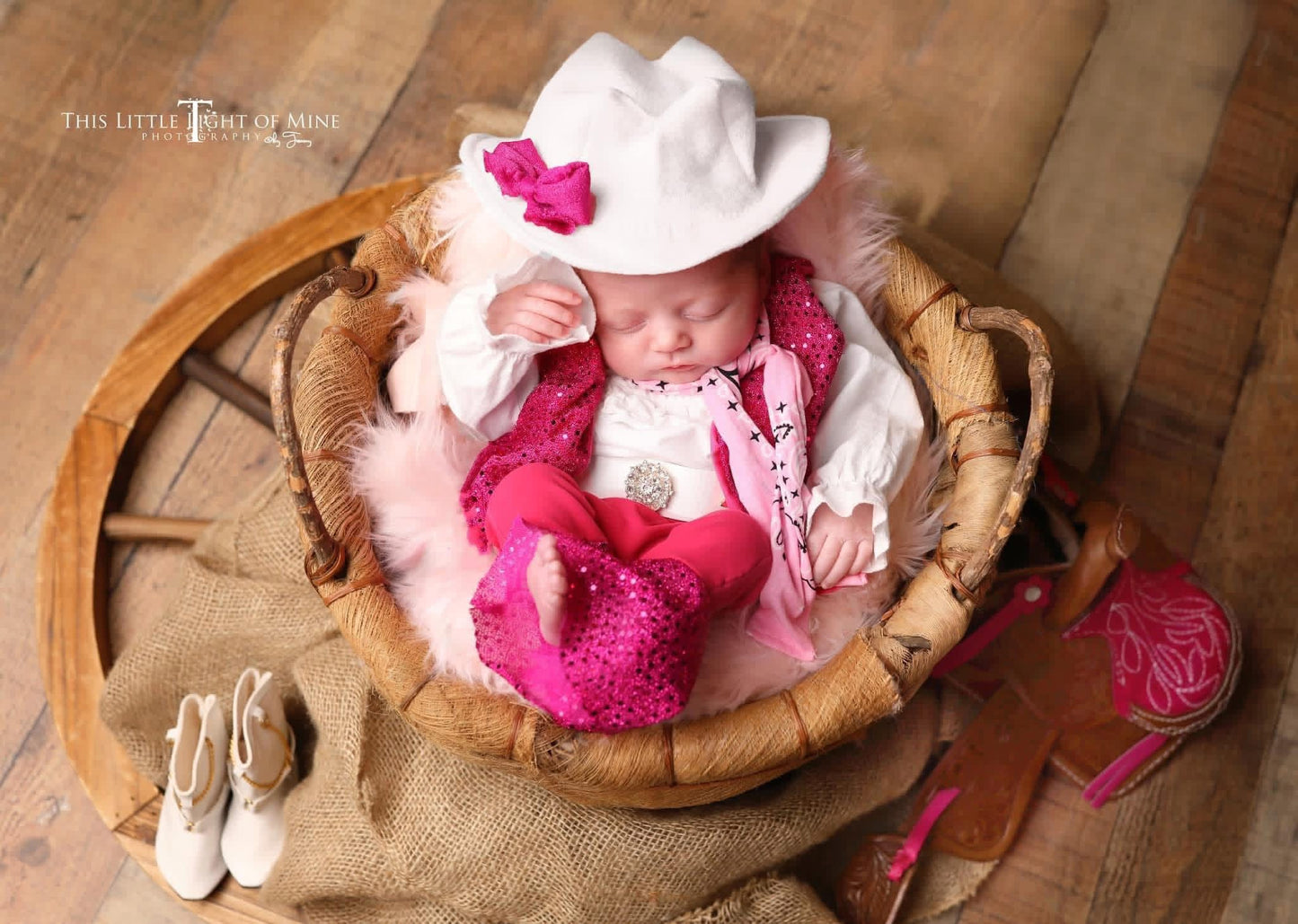 Newborn Cowgirl, Rodeo Outfit and Hats
