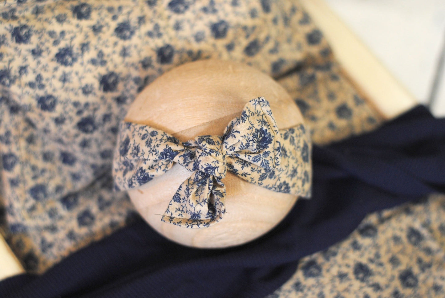 Newborn bed linens | Newborn Photo Prop, Vintage, Shabby Chic, Fitted Sheet, Pillowcase, Knotted Headband