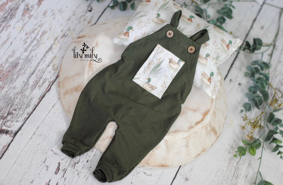 Mallard Duck Fitted Sheet, Pillowcase, Newborn Overalls, Photography Prop, Bed Linens