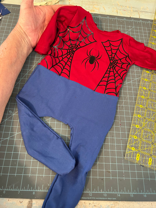 Spider-man Superhero, Newborn Size Footed Romper