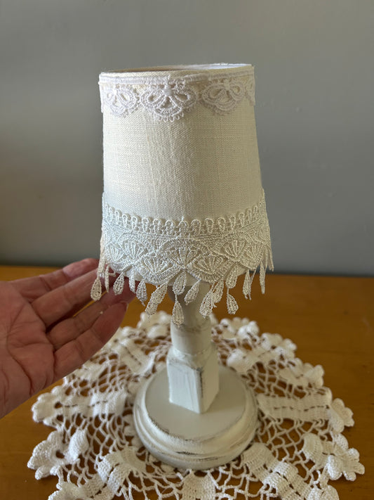 Tiny Handmade Wooden Lamp | Photo Prop