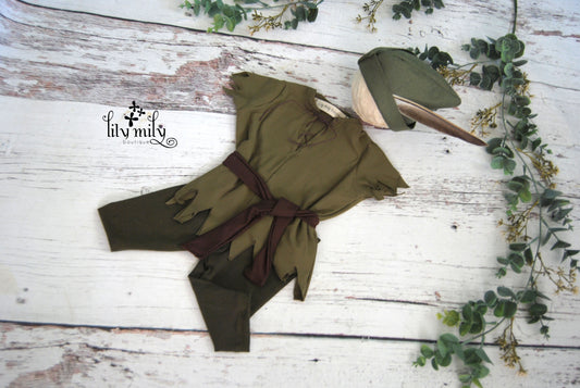 Peter Pan, Newborn Photo Prop, Costume.