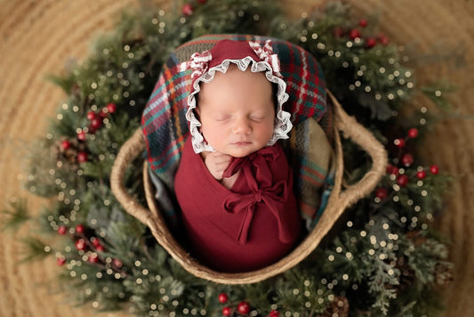 Christmas / Valentines Bonnet and wraps