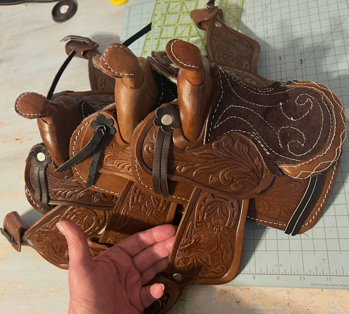 Saddles handmade, genuine, leather newborn size