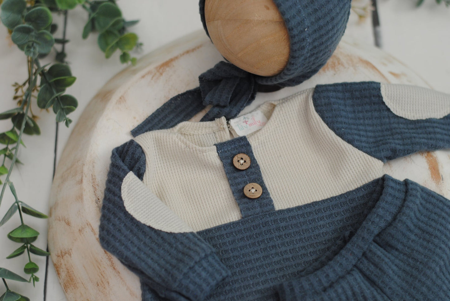 Newborn Boy | Waffle sweater knit