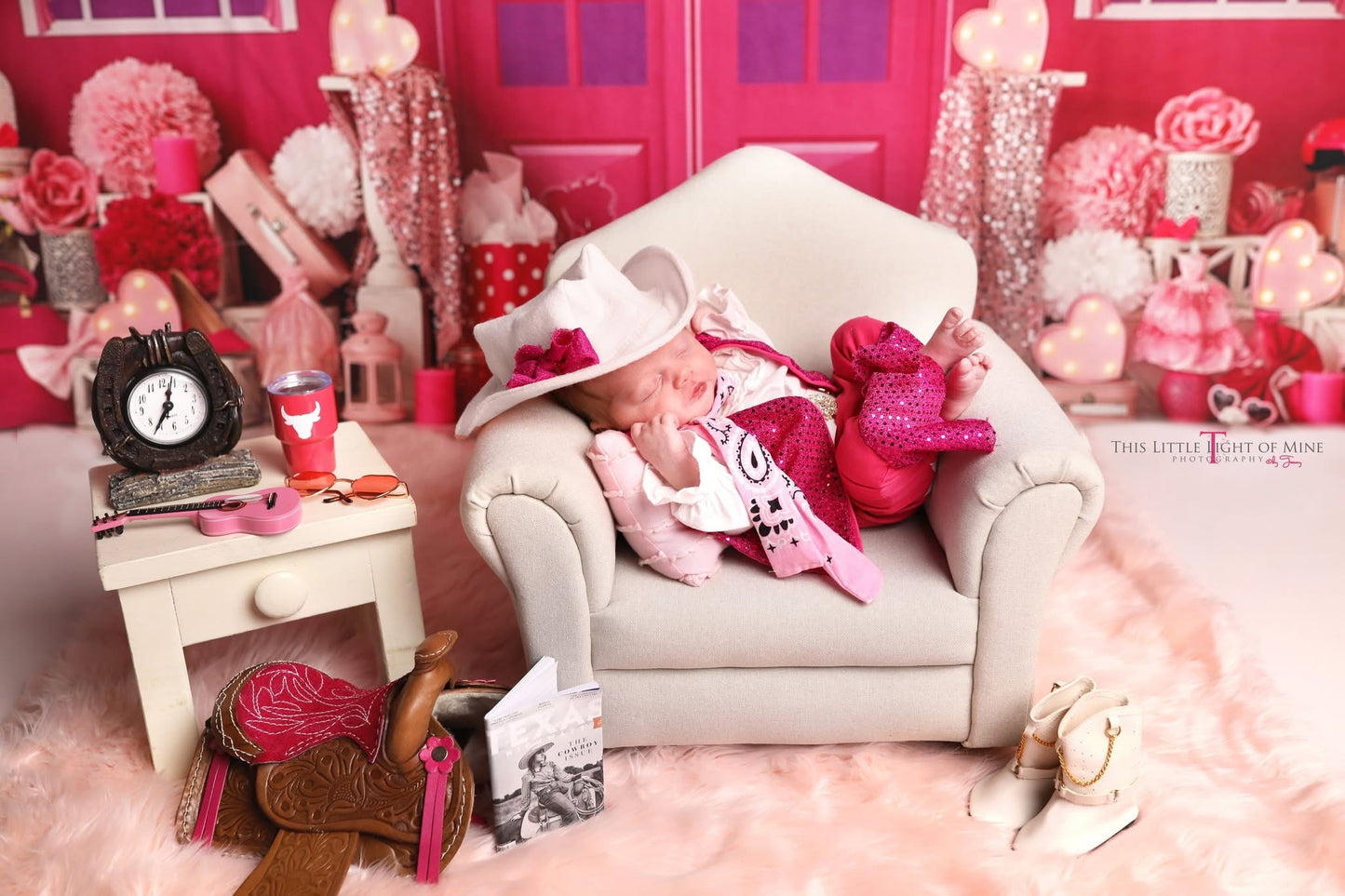 Newborn Cowgirl, Rodeo Outfit and Hats
