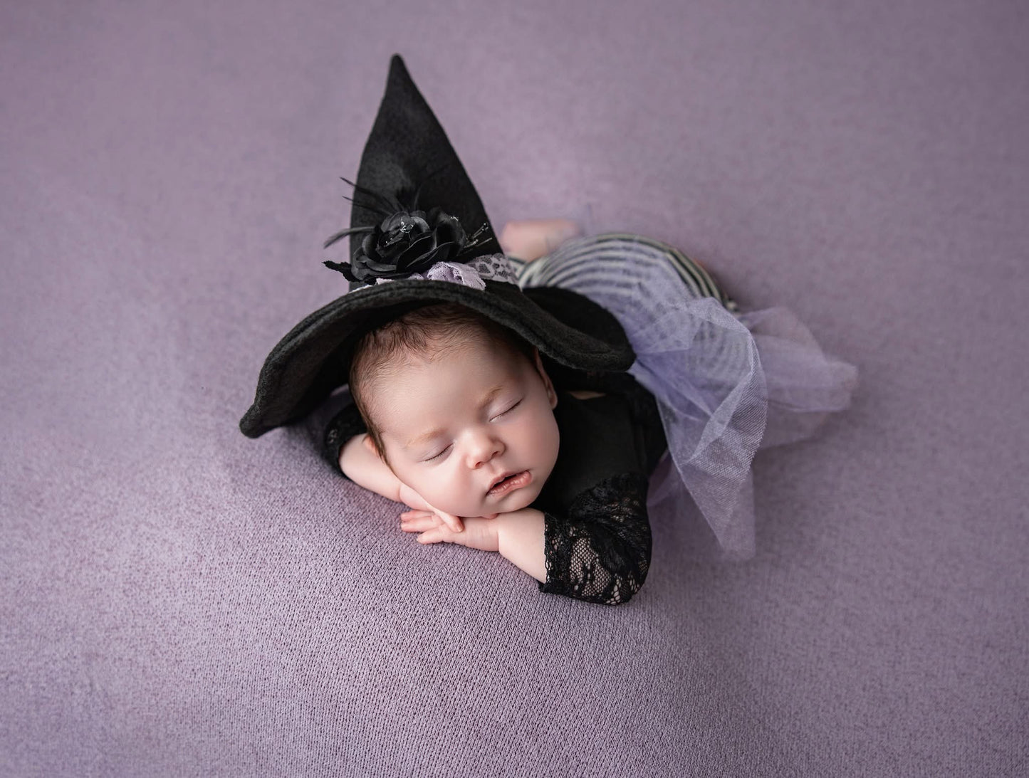 Newborn Witch, Halloween Props, Hat and outfit