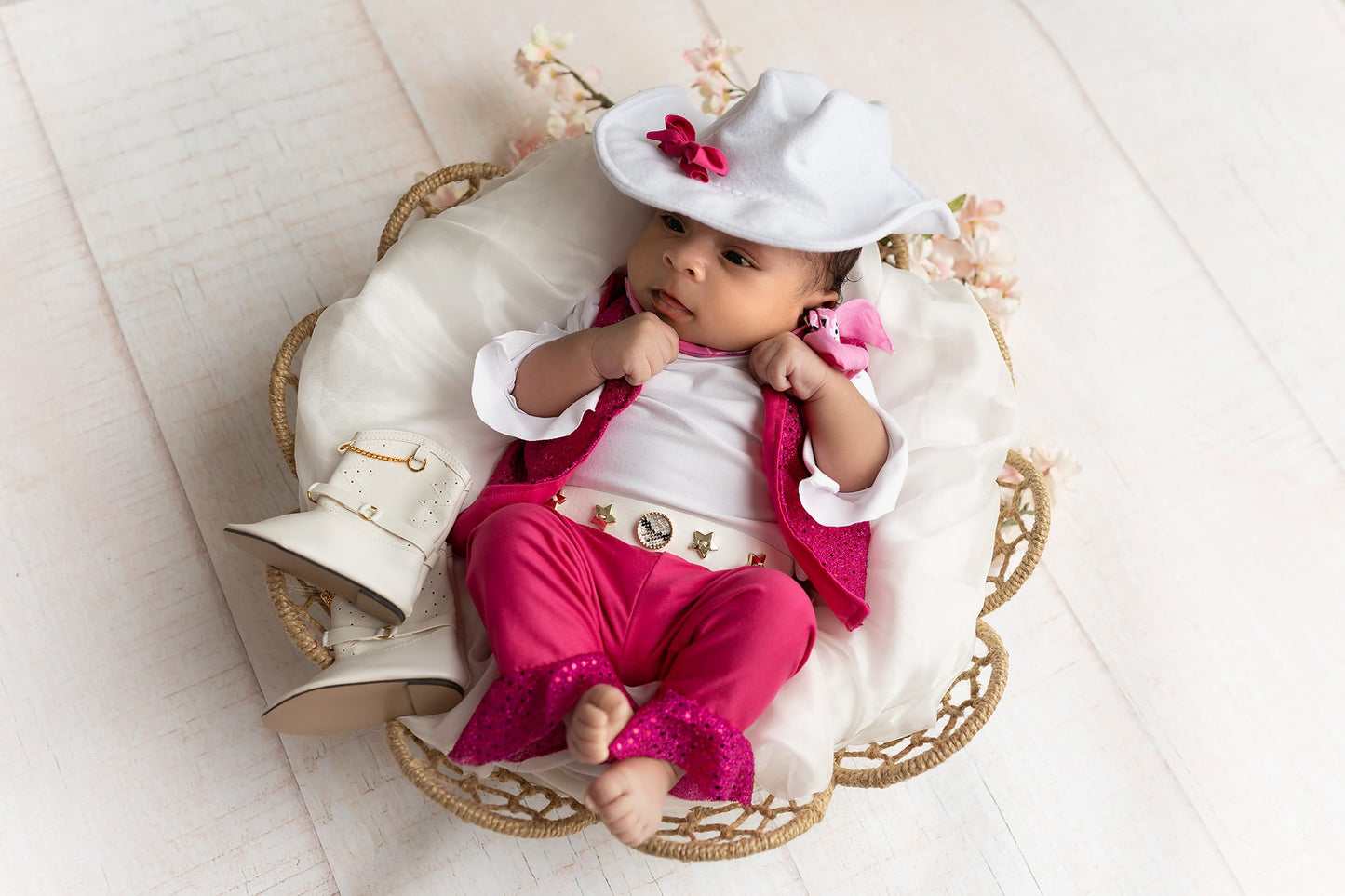 Newborn Cowgirl, Rodeo Outfit and Hats