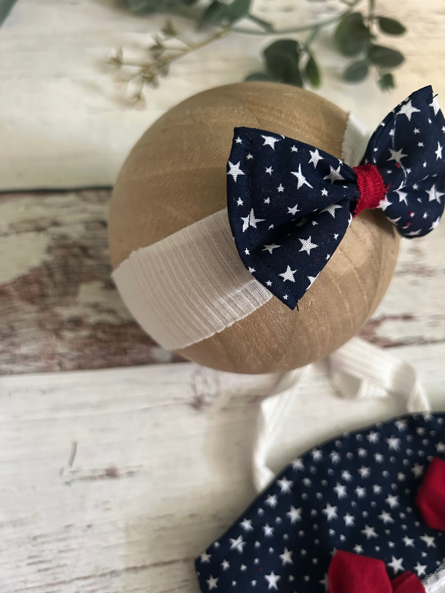Newborn /  6-12 Month 4th of July Star Ruffled Dress.
