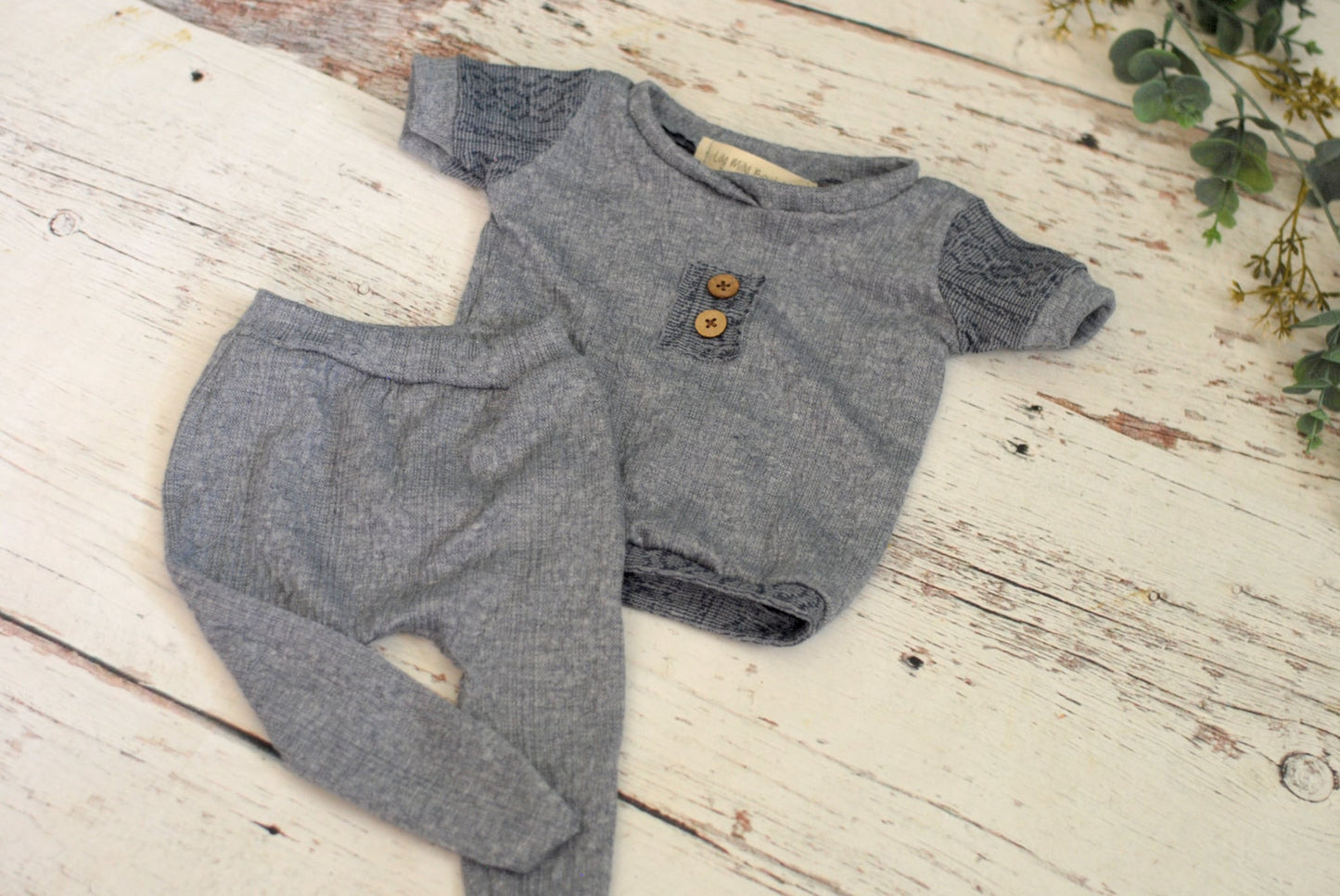 Newborn Textured Footed 2 Pc set