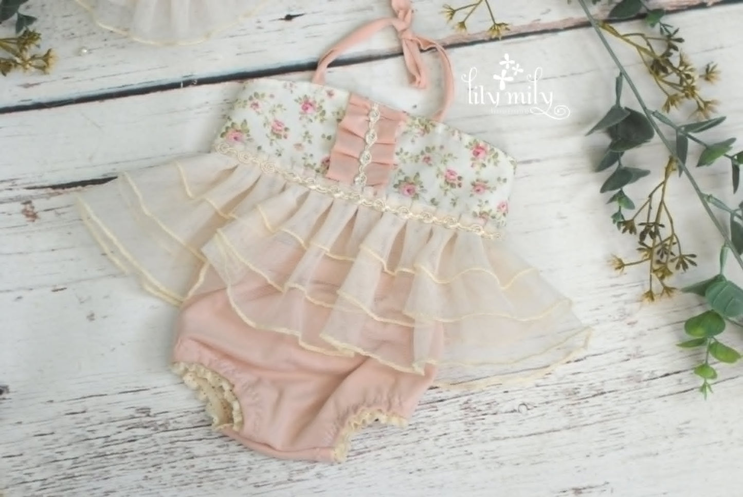 Newborn Summer Dress, with Party Hat