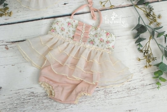 Newborn Summer Dress, with Party Hat