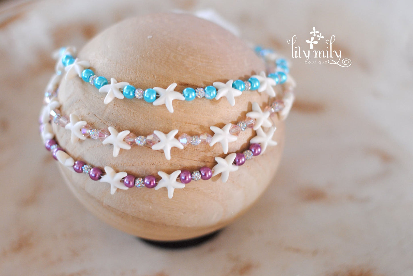 Starfish Beaded Headband | Handmade Photo Prop