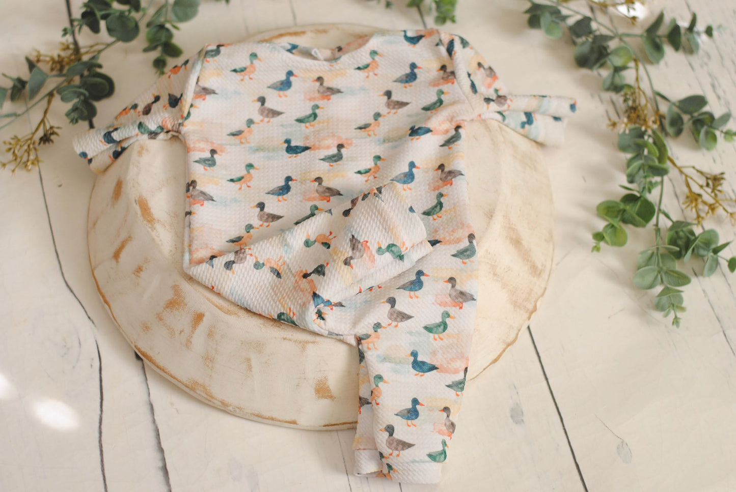 Mallard Duck Pajamas, Overalls, Photo Prop