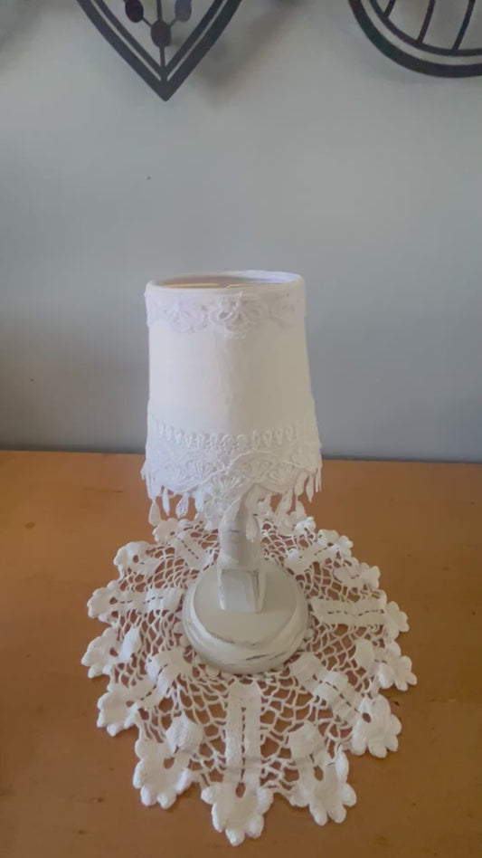 Tiny Handmade Wooden Lamp | Photo Prop